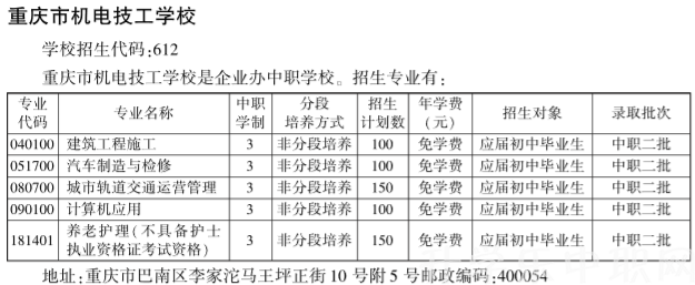 重庆市机电技工学校