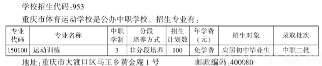 重庆市体育运动学校