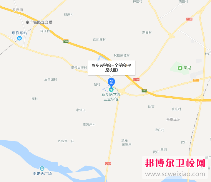 新乡医学院位置地图图片